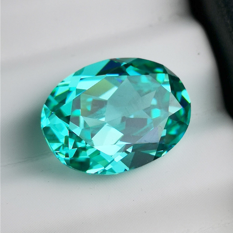New arrival Oval shape created Palaiba beads elegant Laboratory green gem stone beautiful lustre rarity created shape ► Photo 1/5