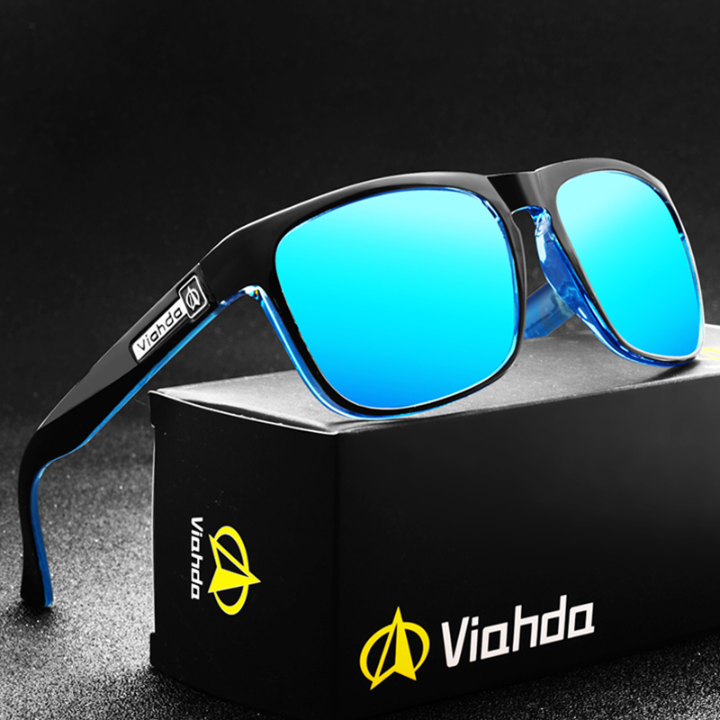 Viahda Polarized Sunglasses Men Brand Design Driving Sun glasses Square Glasses