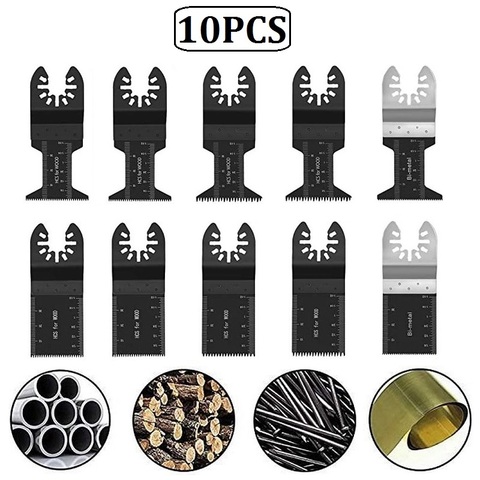 10 Pcs Metal Cutting Oscillating Multi Tool Saw Blades Quick Release Multitool Accessories for Renovator Power Tool ► Photo 1/6