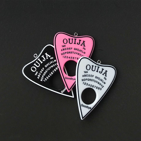 10pcs 42*60mm Ouija Planchette Charms Flat back Resin Cabochons DIY Accessory for Necklace Pendant ► Photo 1/6