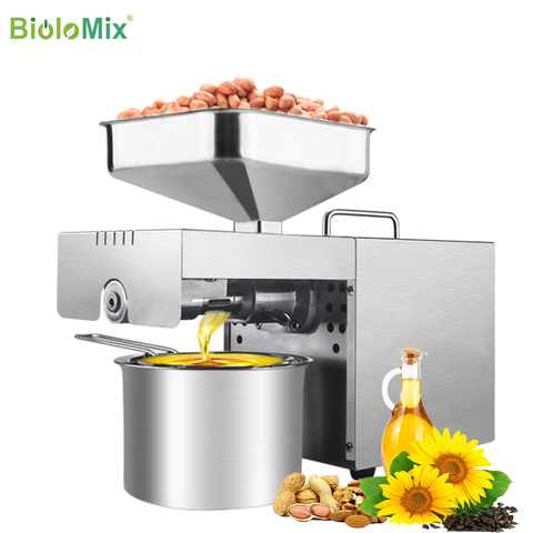 BioloMix New  Stainless Steel Oil Press Machine Commercial Home Oil Extractor Expeller Presser 110V or 220V available ► Photo 1/6