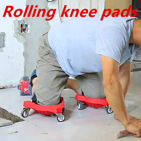 1 Pcs Rolling Knee Protection Pad with Wheels Built in Foam Padded Creeper Platform Laying Tile ABS Auto Repair Protecting Knees ► Photo 1/6