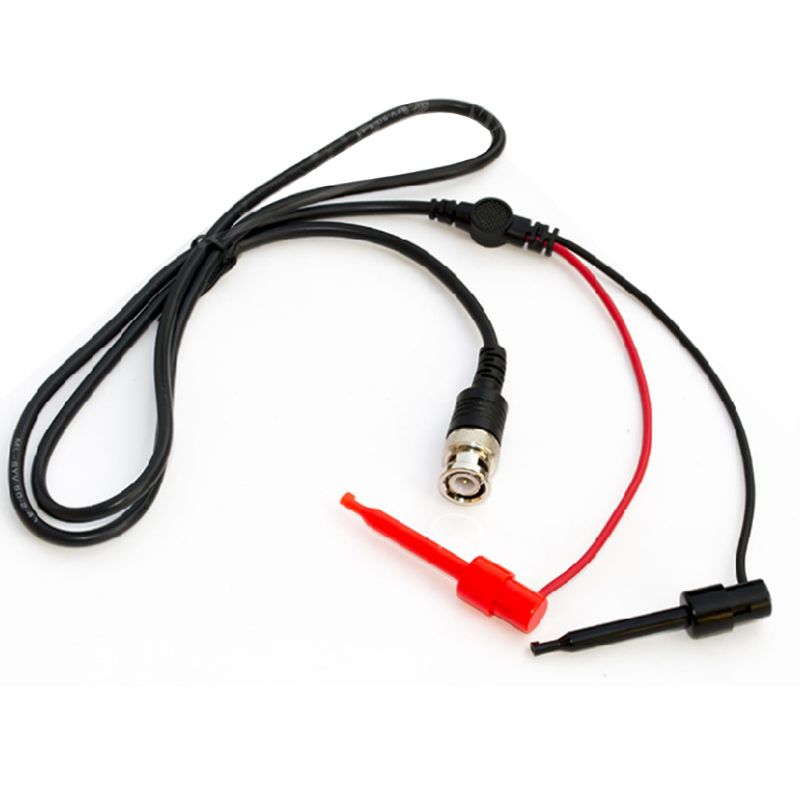 1x BNC Male Plug Q9 to Dual Hook Alligator Clip Test Probe Cable Lead* 