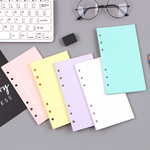 Fashion Colorful Notebook Accessories A5 A6 Solid Color Planner Inners Filler Papers 40 sheet/ Set Inside ► Photo 1/6