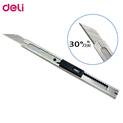 Deli Utility knife Metal Art Supplies Blade Stainless Steel Paper And Office Knife Diy Art Cutter Knife Stationery School Tools ► Photo 1/6