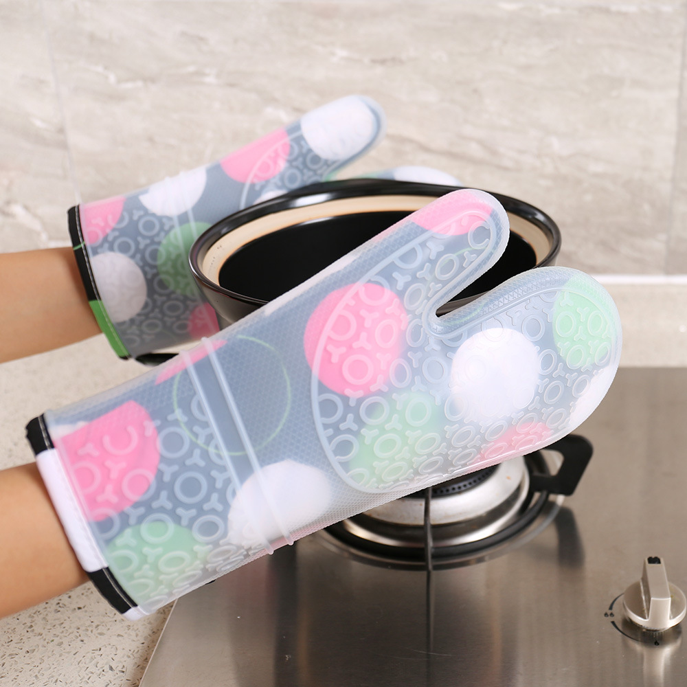 2pcs 23'' Oven Mitts Long Cotton Oven Gloves Kitchen Cooking BBQ