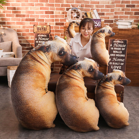 3D Dog Print Pillow Sofa Decoration Mat Fun  Creative Husky Bulldog German Shepherd Mat Cute Plush Doll Gift Home Decoration ► Photo 1/6