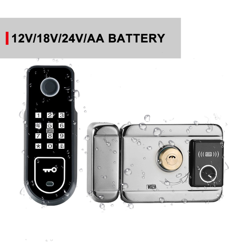 Wireless and Biometric Locks Apartment Fingerprint Lock Easy Install Smart Door Lock AA Battery Lock ► Photo 1/5