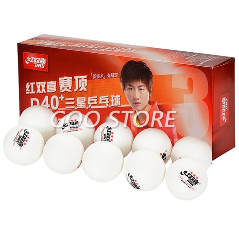 DHS 3-star D40+ table tennis ball Original 3 star new material ABS Seamed plastic ping pong poly ► Photo 1/5