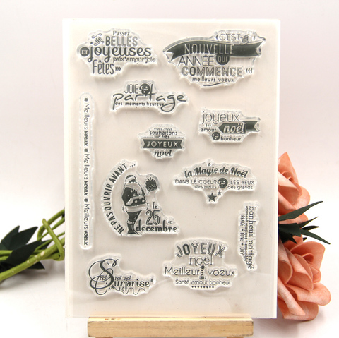KLJUYP French Transparent clear stamp for DIY Scrapbooking/Card Making/Kids Christmas Fun Decoration Supplies ► Photo 1/1