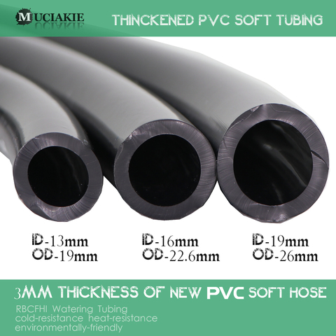 MUCIAKIE ID-13/16/19MM New PVC Garden Soft Tubing Hose UV-Resistance Thickened Irrgation Watering Hose Pipe ► Photo 1/6