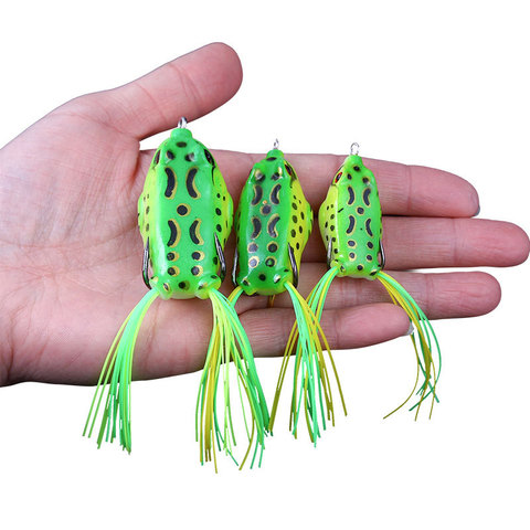 4.5/5.5/6cm 6/10/12g TopWater Frog Fishing Lure Soft Bait Pike Wobblers Artificial Bait Fishing Tackle Ray Frog With feather ► Photo 1/6
