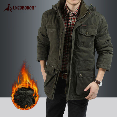 Winter Military Jacket Men Parkas Warm Thick Windbreaker Fleece Coat Cotton-Padded Windbreaker Jacket Overcoat Male Clothing 5XL ► Photo 1/6