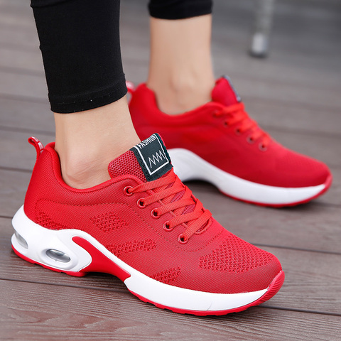 Fashion Women Sneakers Running Shoes Outdoor Sports Shoes Breathable Mesh Comfort Jogging Mesh Shoes Air Cushion Lace Up Ladies ► Photo 1/6