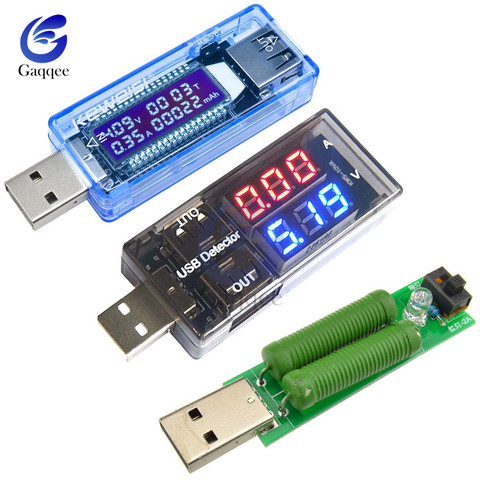 USB Tester DC Digital Voltmeter Amperimetro Voltage Current Meter Detector Power Bank Charger Indicator /Load Resistor/Connector ► Photo 1/6