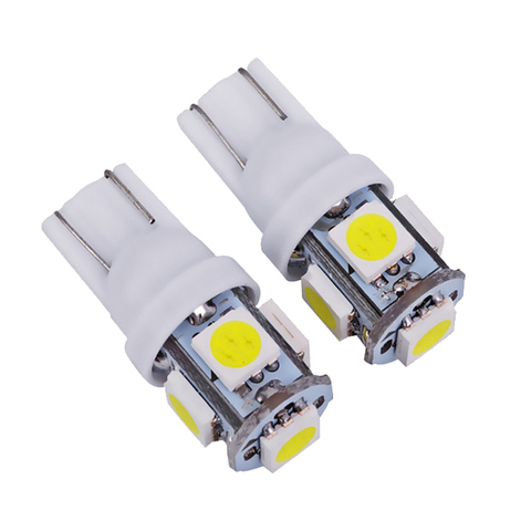 4x T10 W5W LED Signal Bulb Car Interior reading light 12V Auto turn door side trunk License Plate Lamps White Red 5W5 Yellow ► Photo 1/6