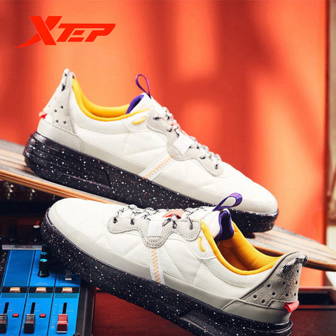 Xtep Men's Skateboarding Sports Shoes Spring New Male Fashion Basic Flat Heel Lace-Up Skateboard Outdoor Sneaker 881419319707 ► Photo 1/6