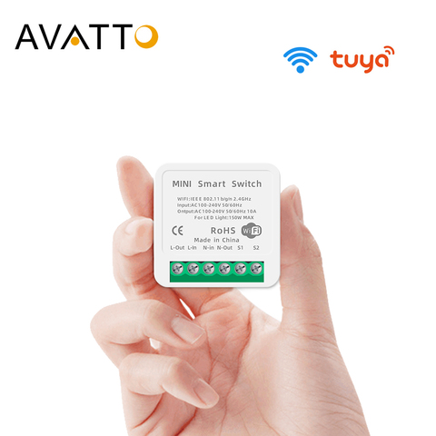 AVATTO Tuya WiFi Switch Module with Smart Life App 2 Way Control, Smart Home Automation Interruptor Work for Alexa, google home ► Photo 1/6