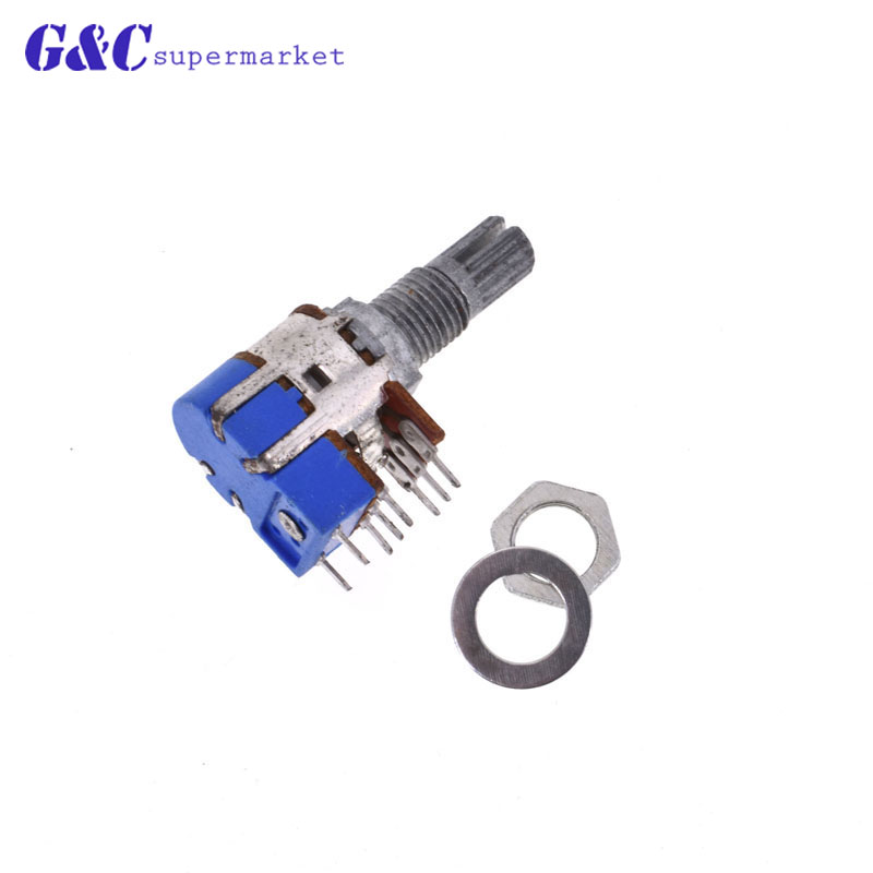 Stereo B50K Ohm Dual Linear B Type Taper Volume Control Potentiometer ...