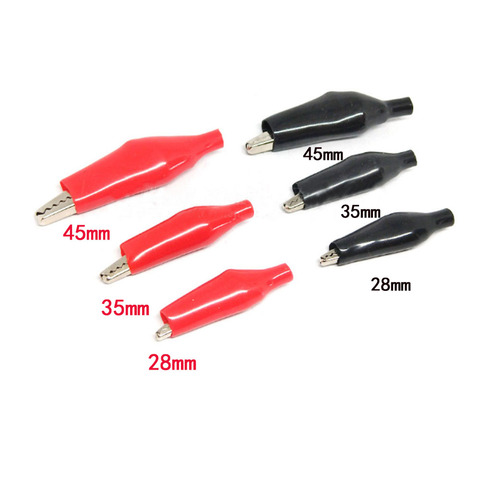 5PCS/ lots small Insulation Boot Metal Alligator Clip Electric Test 28 35 45 MM Lead colorful small crocodile clip Color random ► Photo 1/5