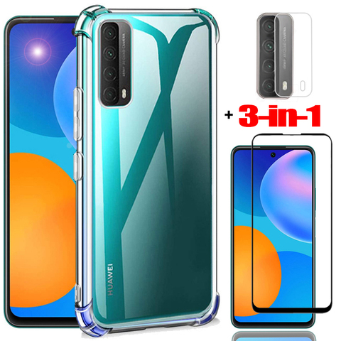 capa, glass + case for p smart 2022 soft clear anti-shock phone cover p smart 2022/2022 cases p smart 2022 huawei-p-smart-2022 ► Photo 1/6