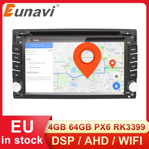 Eunavi 2 Din Android Car DVD Radio Multimedia Player GPS For VW Nissan Toyota Honda Ford Universal 6.2'' Autoradio 2Din Stereo ► Photo 1/6