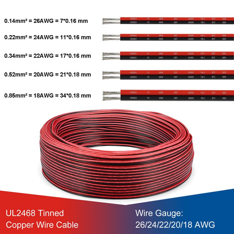 Details about   6 Electrical Wire Cable set 28/26/24/22/20/18awg 6colors Mix Stranded Wire Kit