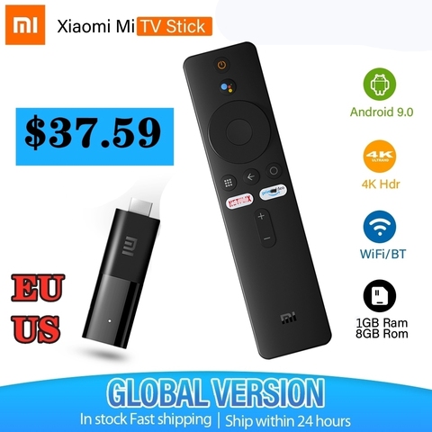 Global Version】Xiaomi Mi TV Stick Android TV 9.0 Smart 2K HDR 1GB