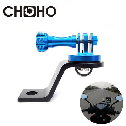 For Gopro Accessories Aluminum bracket CNC Mount Motorcycle rearview mirror Ride Long Screw For Go Pro Hero 9 SJCAM Xiaomi Yi 4K ► Photo 1/6