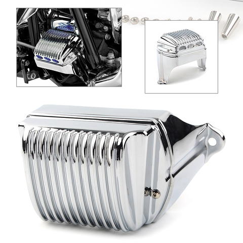 Motorcycle Front Voltage Regulator Cover Accent for Harley Electra Glides Road Kings 97-11 & Road Glides Street Glides Chrome ► Photo 1/6