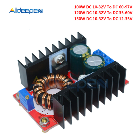 100W 120W 150W DC-DC Boost Converter Step Up Power Supply Module 10-32V To 12-97V Laptop Voltage Charge Board For Arduino ► Photo 1/6