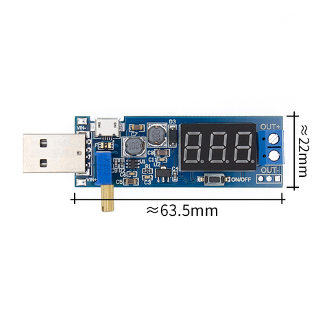 Arsmundi DC-DC 5V to 3.5V / 12V USB Step UP / Down Power Supply Module Adjustable Boost Buck Converter Out DC 1.2V-24V ► Photo 1/6