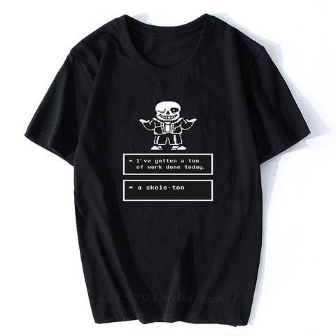 Game Undertale T Shirt Skull Brother Sans Papyrus Cartoon Printed Black T Shirts Short Sleeve Tees O-Neck Mens T-shirts Fashion ► Photo 1/6