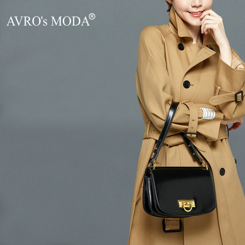 AVRO's MODA New Fashion Genuine Leather Shoulder Bags For Women 2022 Ladies Luxury Handbag Crossbody Messenger Saddle Flap Bag ► Photo 1/6