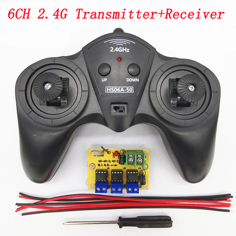 6CH 2.4G Remote Controller Large Power Transmitter Receiver Radio System for DIY RC Boat Cars 50M Wireless Controlling Distance ► Photo 1/6