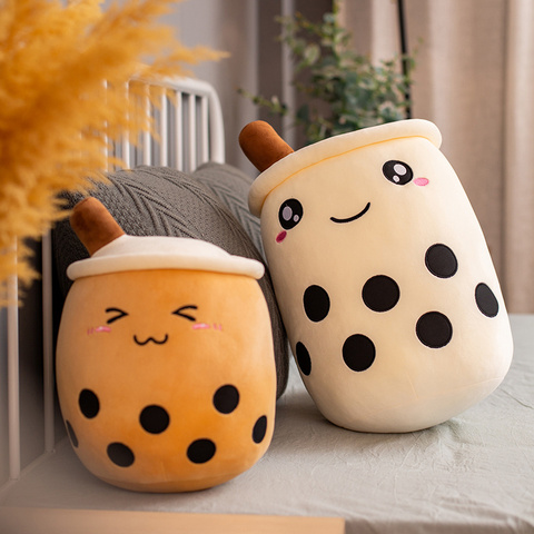 25-70cm cartoon bubble tea cup shaped pillow real-life stuffed soft back cushion funny food gifts for kids birthday ► Photo 1/6