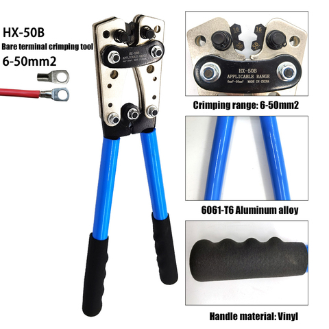 SC connector crimping tool 6-50mm2 Cable Lug Crimping Tools Hand Electrician Pliers  22-10 Tube Terminal Crimper ► Photo 1/1