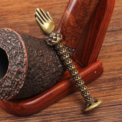 Creative Pipe Tool Retro Brass Bergamot Tobacco Pipe Tamper Carved Dragon Knife Pokers Tool Tobacco Smoking Accessories Cleaners ► Photo 1/5