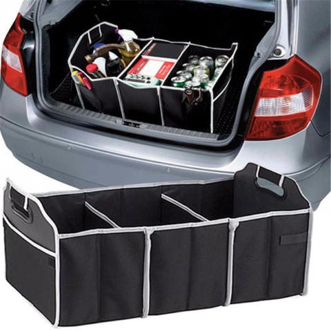Car Storage Bag Trunk Organizer Box Felt Cloth Storage Box Auto Cargo  Container Bags Multi-pocket Tidying Bags Car Accessories