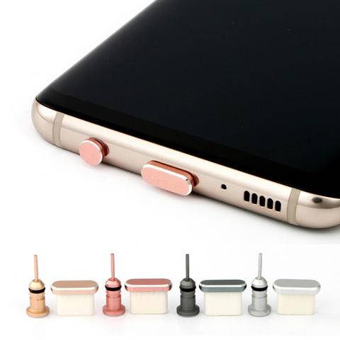 Type C Phone Dust Plug Set USB Type-C Port and 3.5mm Earphone Jack Plug For Samsung Galaxy S8 S9 Plus for Huawei P10 P20 lite ► Photo 1/5