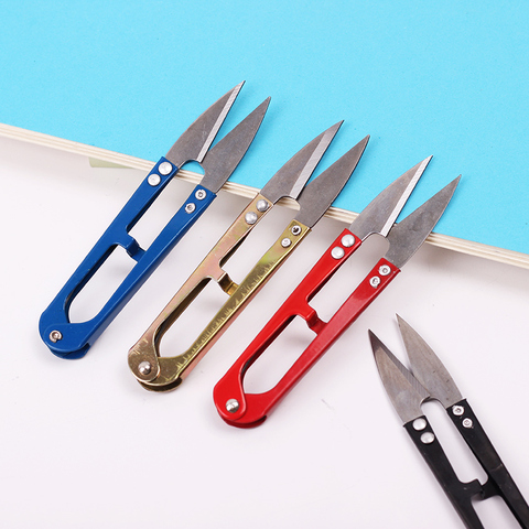 1PC Stainless Steel Stitch U-Shape Use Scissors Cut Fishing Line Trimming Nipper Essential Cutting Supplies Accessories ► Photo 1/6