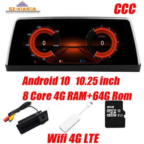 10.25“HD 8Core 4+64G Android 10 Car DVD GPS Navi for BMW 5 Series E60 E61 E63 E64 E90 E91 E92 CCC CIC Support iDrive 4G LTE Wifi ► Photo 1/6