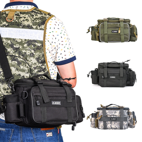 LEO Multifunctional Fishing Tackle Bags Single Shoulder Crossbody Bag Waist Pack Fish Lures Gear Utility Storage Fishing Bag ► Photo 1/6