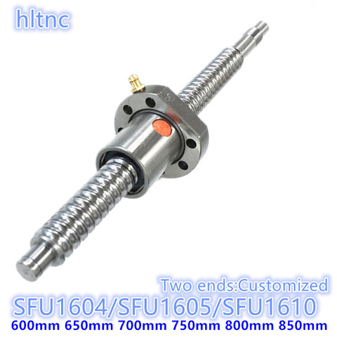 High quality 600mm 650mm 700mm 750mm 800mm 850mm SFU1605 SFU1604 SFU1610 Ball Screw Ballscrew with Single Ballnut End Machined ► Photo 1/6