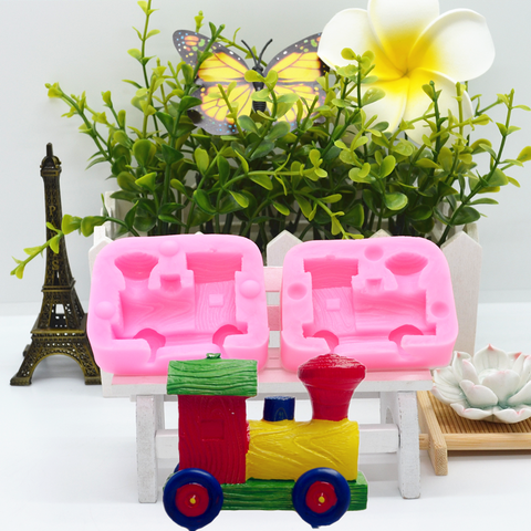 3D Small Train Shape Silicone Mold Kitchen Baking Resin Tool Dessert Cake Lace Decoration DIY Chocolate Pastry Fondant Moulds ► Photo 1/6
