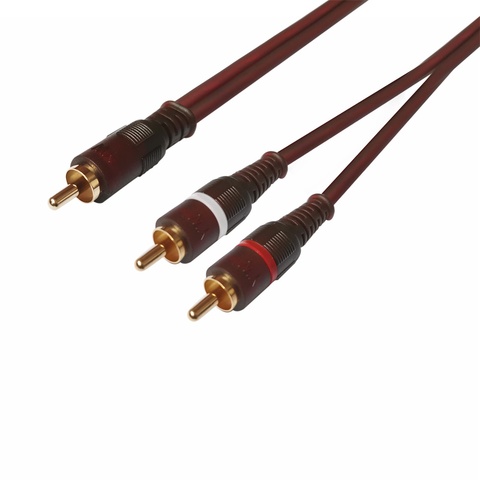 1RCA to 2RCA HIFI Audio Cable 4N  Oxygen-free Copper Conductor Flexible RCA Male Jack Audio  Cable RCA Y-splitter Cable ► Photo 1/5