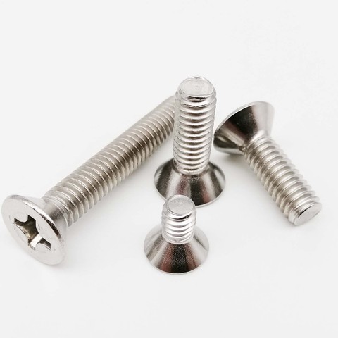 10pcs UNC 5/16-18 US Coarse Thread 304 A2-70 Stainless Steel Cross Recess Phillips Flat Countersunk Head Screw Bolt ► Photo 1/6