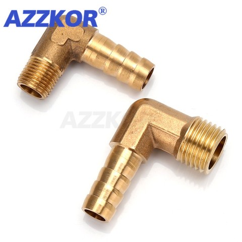 6-12mm Brass Right Angle Pagoda Pipe Joint Hose Barb Tail1/8