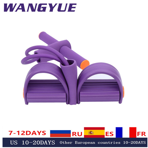 4 tubes Resistance Bands Elastic Sit Up Pull Ropes Home Sport Training Elastic Bands For Fitness Equipmen Exerciser Rower Belly ► Photo 1/6