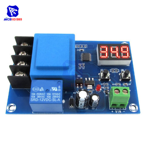 XH-M602 3 Bits LED Digit Tube Panel CNC 3.7-120V Lithium Battery Charging Control Module Switch Protection Board ► Photo 1/5